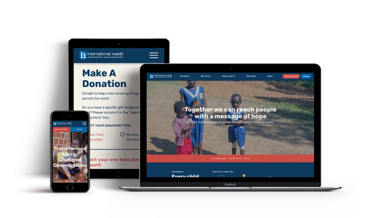 International Needs website and mobile website